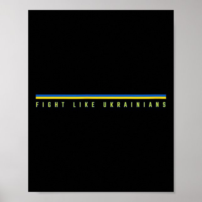 Affiche Battez comme les Ukrainiens - Soutenez les guerrie (Devant)