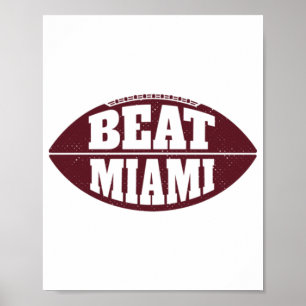 Affiche Battez Miami Vintage Aggie Football Gameday samedi