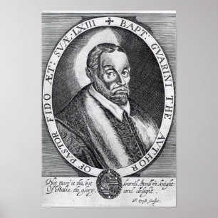 Affiche Battista Guarini, frontispice à 'Il Pastor
