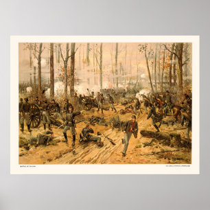 Affiche Battle of Shiloh by Thure de Thulstrup 1888