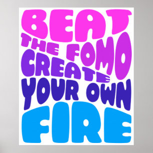Affiche Battre la forme - pinky violet typographie