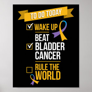Affiche Battre le cancer de la vessie domine le monde