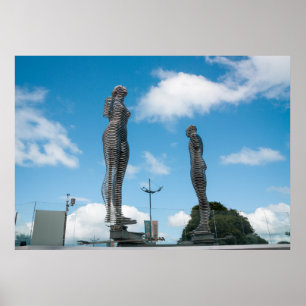 Affiche Batumi en Géorgie. Statue d'Ali et de Nino