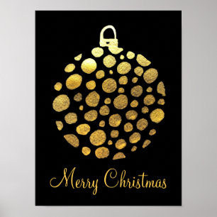 Affiche Bauble or glam de Noël