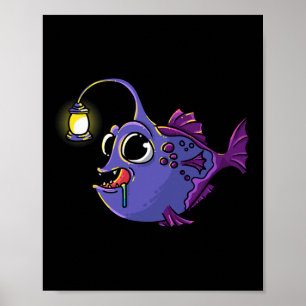 Affiche Baudroie des grands fonds Poisson-lanterne Baudroi