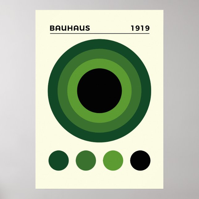 Affiche Bauhaus 1919 Concentric Circles Art, home decor  (Devant)