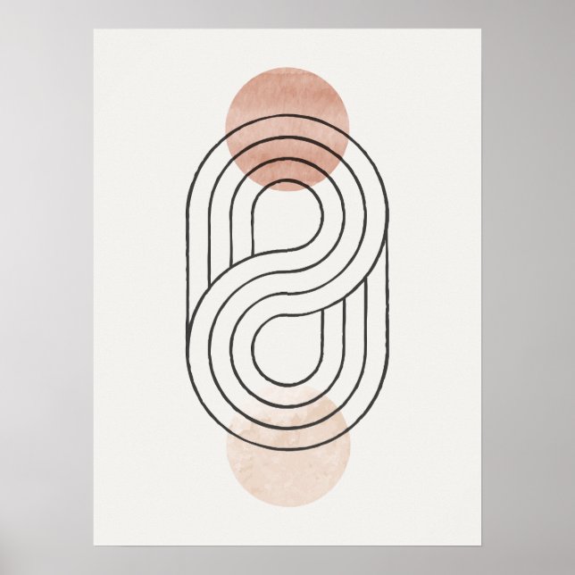 Affiche Bauhaus Abstrait minimaliste (Devant)