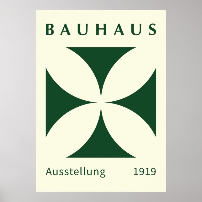 Affiche Bauhaus Ausstellung 1919 Geometric, home decor (Devant)