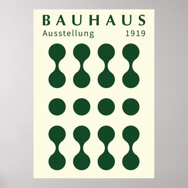 Affiche Bauhaus Ausstellung 1919 Shape Print, home decor  (Devant)