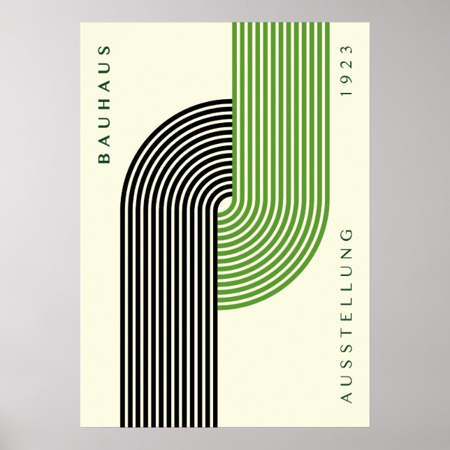 Affiche Bauhaus Ausstellung 1923 Stripe Art, home decor (Devant)