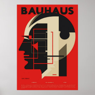 Affiche bauhaus, bauhaus design, design moderne, géométriq
