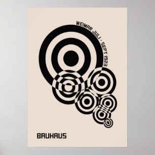 Affiche bauhaus, bauhaus design, design moderne, géométriq
