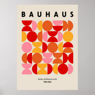 Affiche bauhaus, bauhaus design, design moderne, géométriq