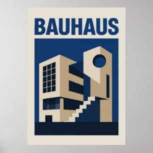 Affiche bauhaus, bauhaus design, design moderne, géométriq