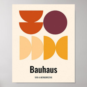 Affiche bauhaus, bauhaus design, design moderne, géométriq
