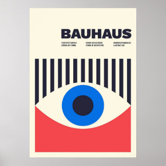 Affiche bauhaus, bauhaus design, design moderne, géométriq