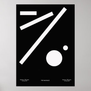 Affiche bauhaus, bauhaus design, design moderne, géométriq