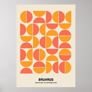 Affiche bauhaus, bauhaus design, design moderne, géométriq