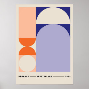 Affiche bauhaus, bauhaus design, design moderne, géométriq