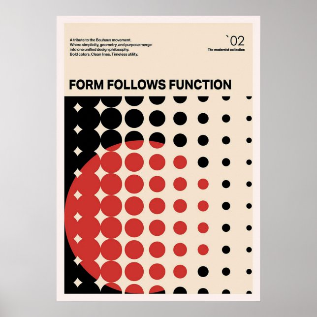 Affiche bauhaus, bauhaus design, design moderne, géométriq (Devant)