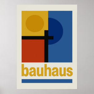 Affiche bauhaus, bauhaus design, design moderne, géométriq