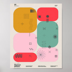 Affiche bauhaus, bauhaus design, design moderne, géométriq