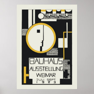 Affiche bauhaus, bauhaus design, design moderne, géométriq