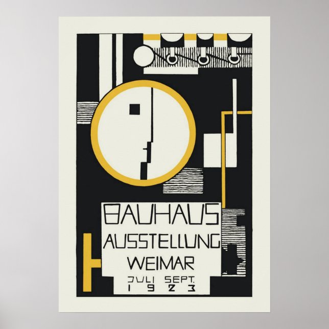Affiche bauhaus, bauhaus design, design moderne, géométriq (Devant)