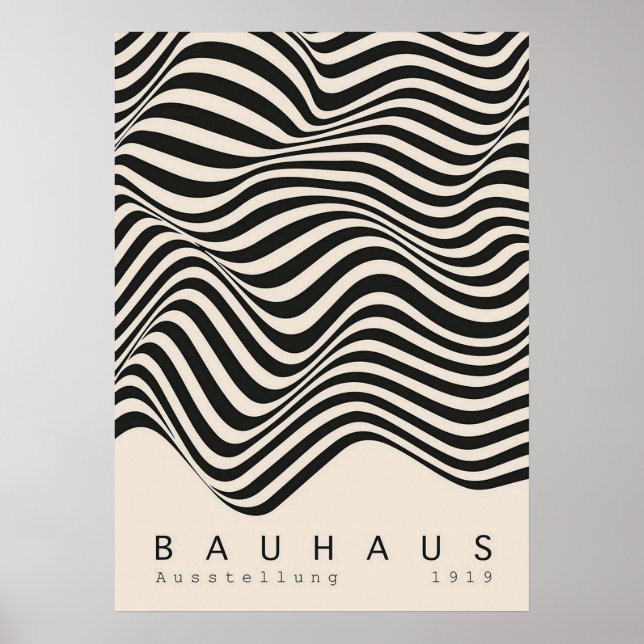 Affiche bauhaus, bauhaus design, design moderne, géométriq (Devant)