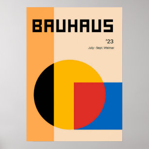 Affiche bauhaus, bauhaus design, design moderne, géométriq