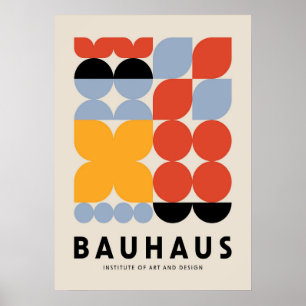 Affiche bauhaus, bauhaus design, design moderne, géométriq
