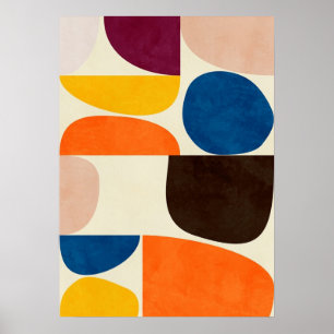 Affiche bauhaus, bauhaus design, design moderne, géométriq