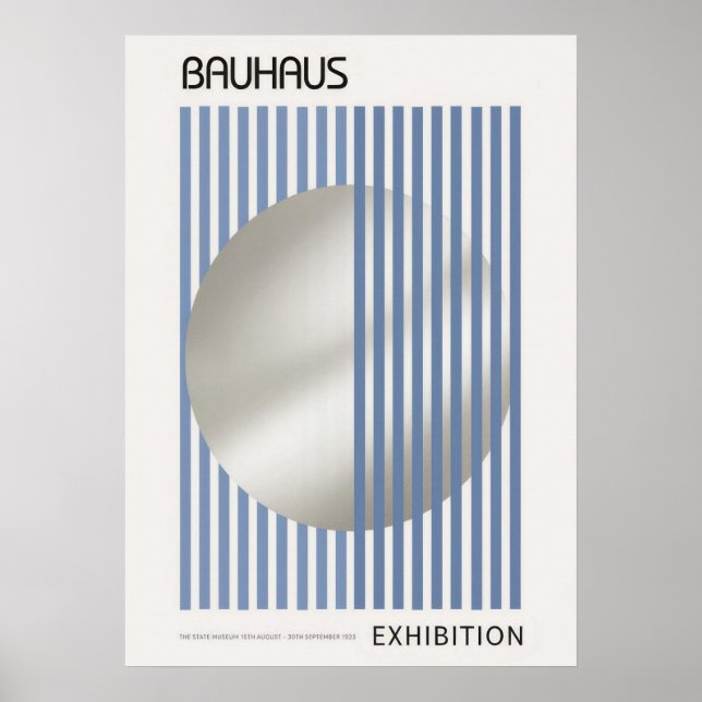 Affiche bauhaus, bauhaus design, design moderne, géométriq (Devant)