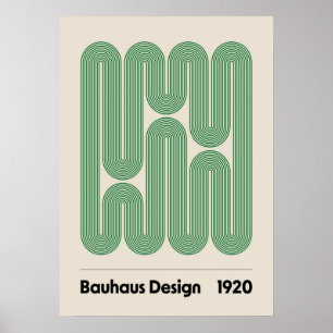 Affiche bauhaus, bauhaus design, design moderne, géométriq