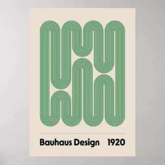 Affiche bauhaus, bauhaus design, design moderne, géométriq
