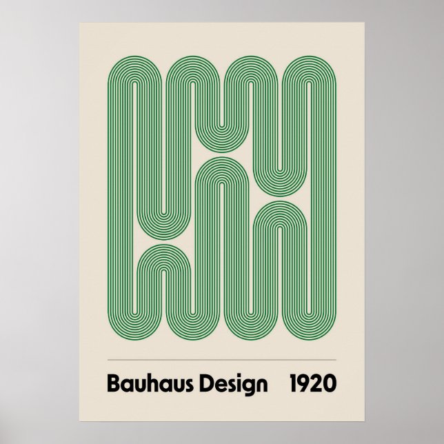 Affiche bauhaus, bauhaus design, design moderne, géométriq (Devant)