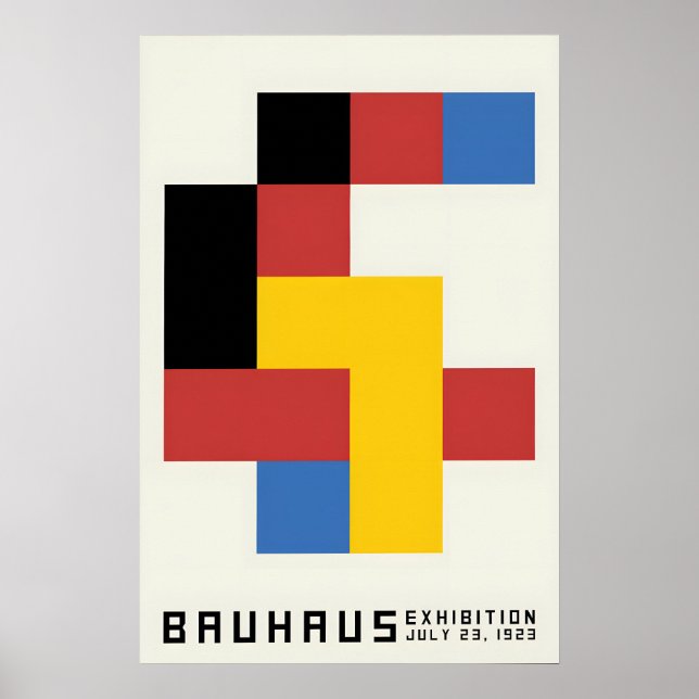 Affiche Bauhaus Design Cubes Exposition 1920s (Devant)