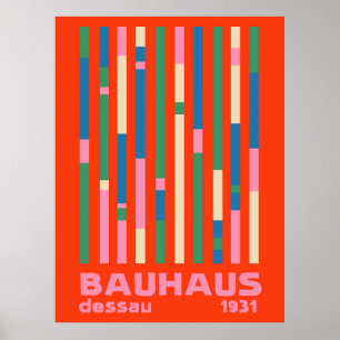 Affiche Bauhaus Dessau 1931 Colorful Modernist Abstrait