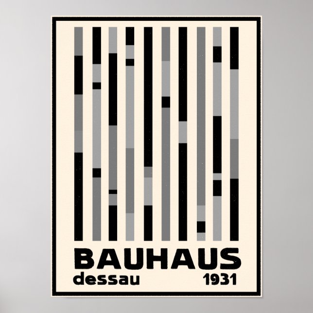 Affiche Bauhaus Dessau 1931 Moderniste Minimal Vintage (Devant)