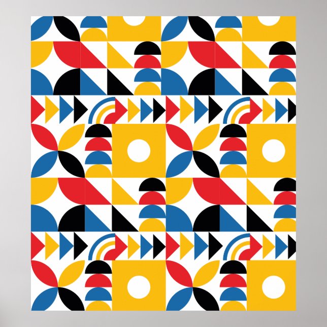 Affiche Bauhaus Inspiré Contemporain Mi-Siècle (Devant)