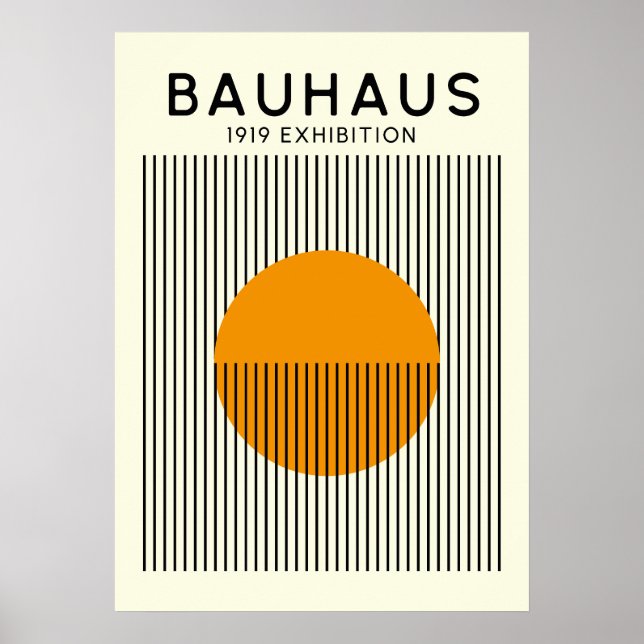 Affiche Bauhaus Lignes Solaires Impression Milieu  (Devant)