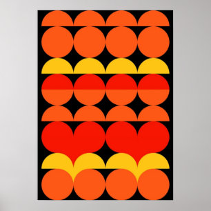 Affiche bauhaus, moderniste, minimal, géométrique, abstrai