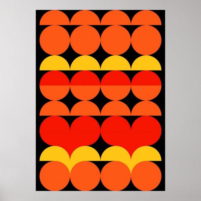 Affiche bauhaus, moderniste, minimal, géométrique, abstrai (Devant)