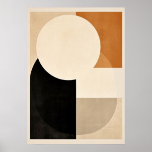 Affiche bauhaus, moderniste, minimal, géométrique, abstrai