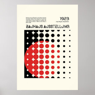 Affiche bauhaus, moderniste, minimal, géométrique, abstrai