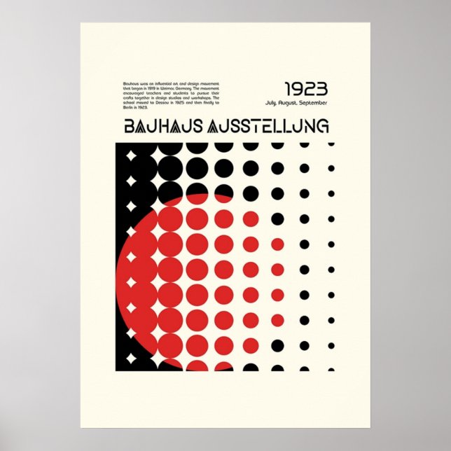 Affiche bauhaus, moderniste, minimal, géométrique, abstrai (Devant)