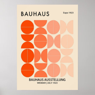 Affiche bauhaus, moderniste, minimal, géométrique, abstrai