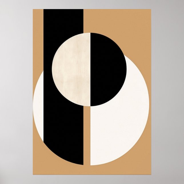 Affiche bauhaus, moderniste, minimal, géométrique, abstrai (Devant)