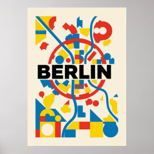 Affiche bauhaus, moderniste, minimal, géométrique, abstrai