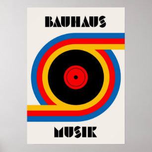 Affiche bauhaus, moderniste, minimal, géométrique, abstrai